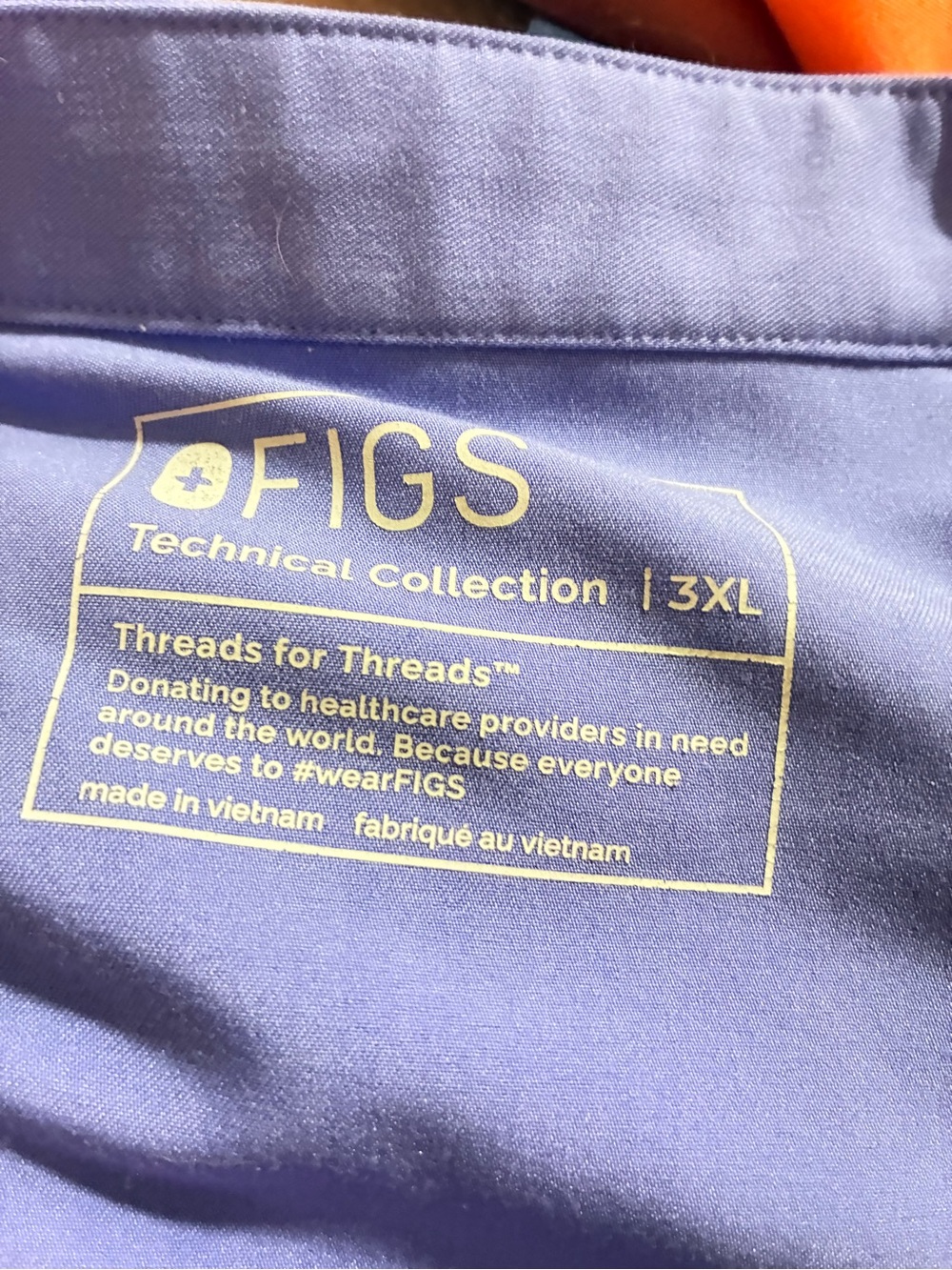 Figs blueberry scrub set size 3XL - Picture 5 of 6